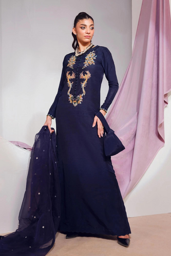 Bloom Blue Kaftan Ensemble