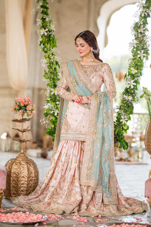  MAHI - Pastel Pink Bridal Set