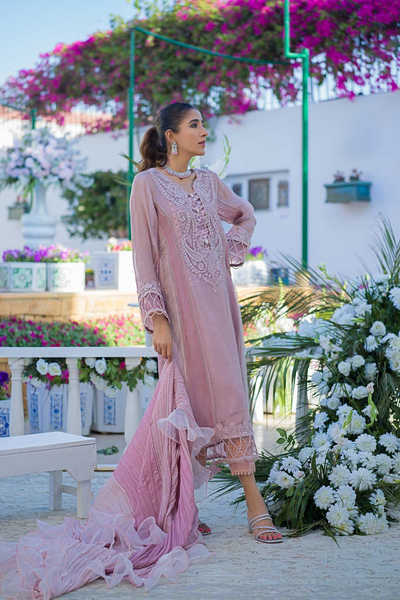 LILAC MYTH 3-Toned Lilac Shirt by Nadia Farooqui 'ZINNIA' Pret