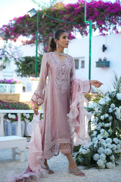 LILAC MYTH 3-Toned Lilac Shirt by Nadia Farooqui 'ZINNIA' Pret