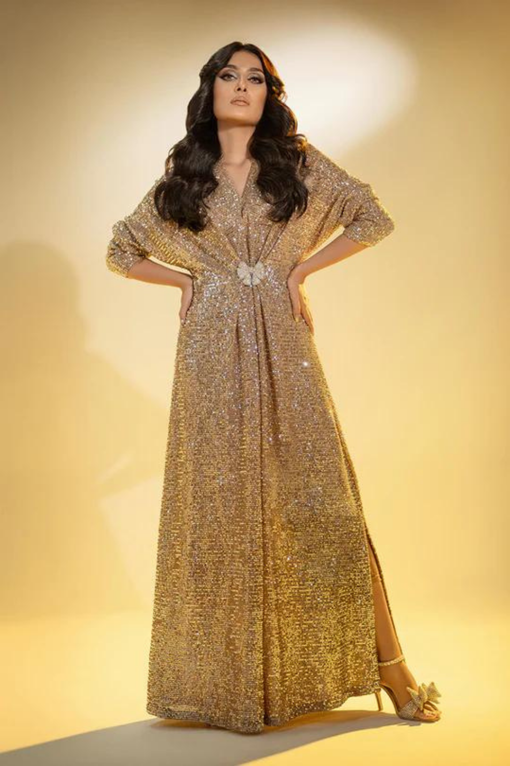 Gilda - Mesmerizing Gold Kaftan