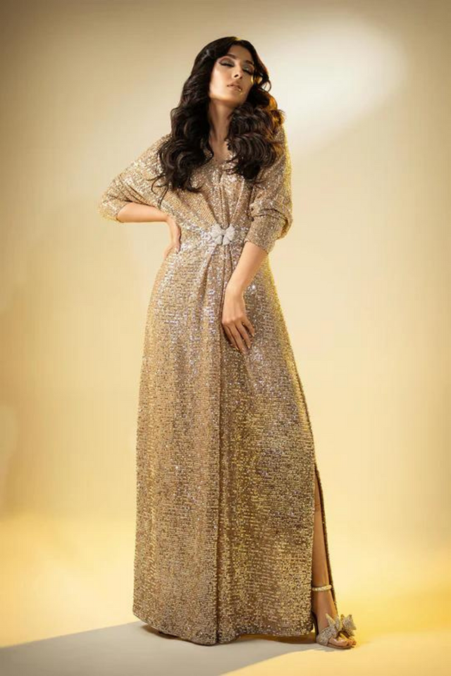 Gilda - Mesmerizing Gold Kaftan