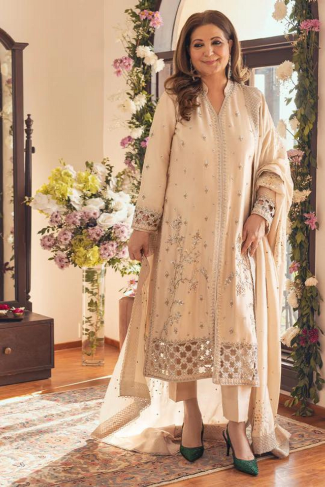 Lumiere - Creamy Beige Festive Attire