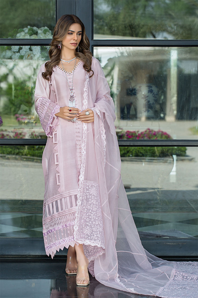 JANNAT purple Stylish Raw Silk Ensemble by REEMA AHSAN Eid '22