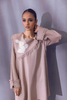 NOVA Beige Cotton Top by  SANA ABBAS La Fiesta '22