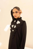 VIVIAN Black Ruffle Shirt by Sana Abbas La Fiesta