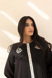 MAISIE Black Pearl Embellished Shirt by Sana Abbas La Fiesta