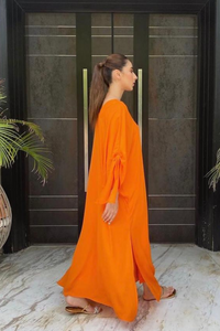 Orange Bow Kaftaan Explore by  Sak Atelier Kaftaans