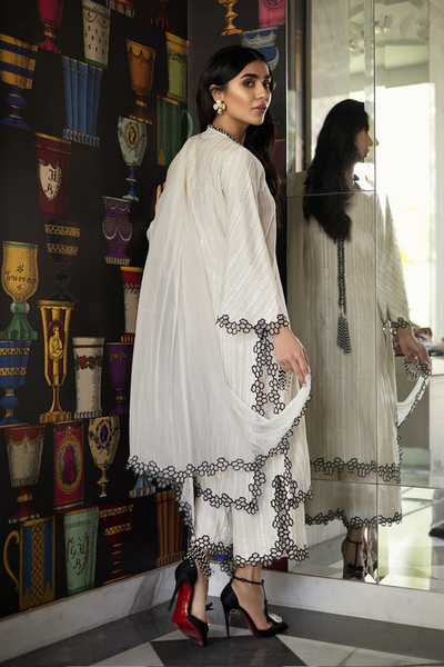 TULIP Cotton Net Shirt & Chiffon Dupatta Set