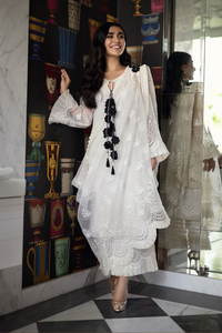 ZINNIA Organza Shirt & Pants with Draped Dupatta