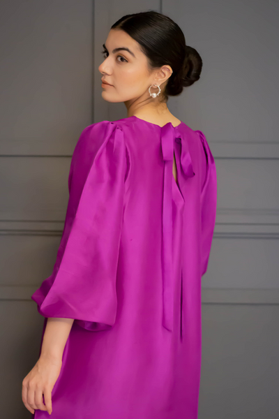 SOLIDS-MAGENTA Raw Silk Solids by Shazia Rauf Khan Guzelim Ch-2