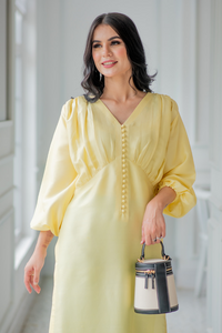 AMBER yellow Luxury Raw Silk Solids by Shazia Rauf Khan Guzelim Ch-2