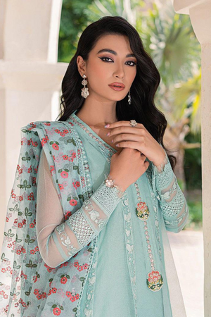 TIFFANY BLUE Ice Blue Eid Ensemble by Saira Shakira 