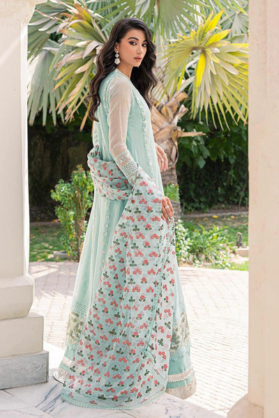 TIFFANY BLUE Ice Blue Eid Ensemble by Saira Shakira 