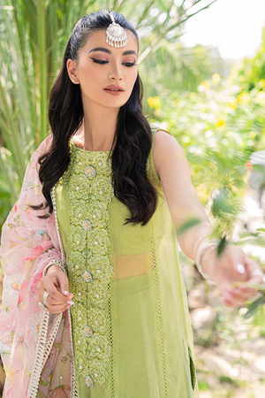 WILD RYE Apple Green Eid Ensemble by Saira Shakira