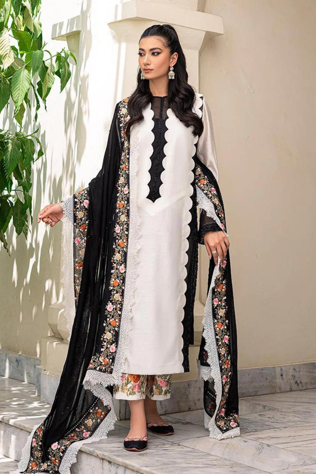 WISTERIA Black & White Eid Ensemble by Saira Shakira Azha Eid