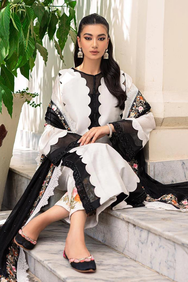 WISTERIA Black & White Eid Ensemble by Saira Shakira Azha Eid