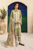 METIS Olive Green Khaddar Set with Pashmina Shawl