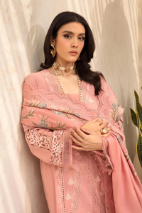 CYBELE  Tea Pink Khaddar Set with Pashmina Shawl