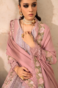 NYX Mauve Khaddar Shirt, Pant & Pashmina Shawl Set