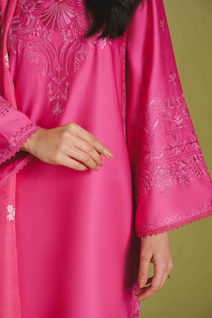 CERIS Exquisite Fuchsia Pink Cotton Net Suit 