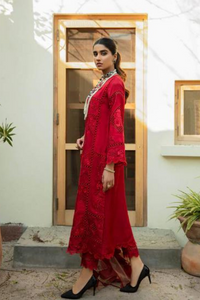 RED RUBY Elegant Cutwork outfit left 