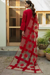 RED RUBY Elegant Cutwork outfit back 