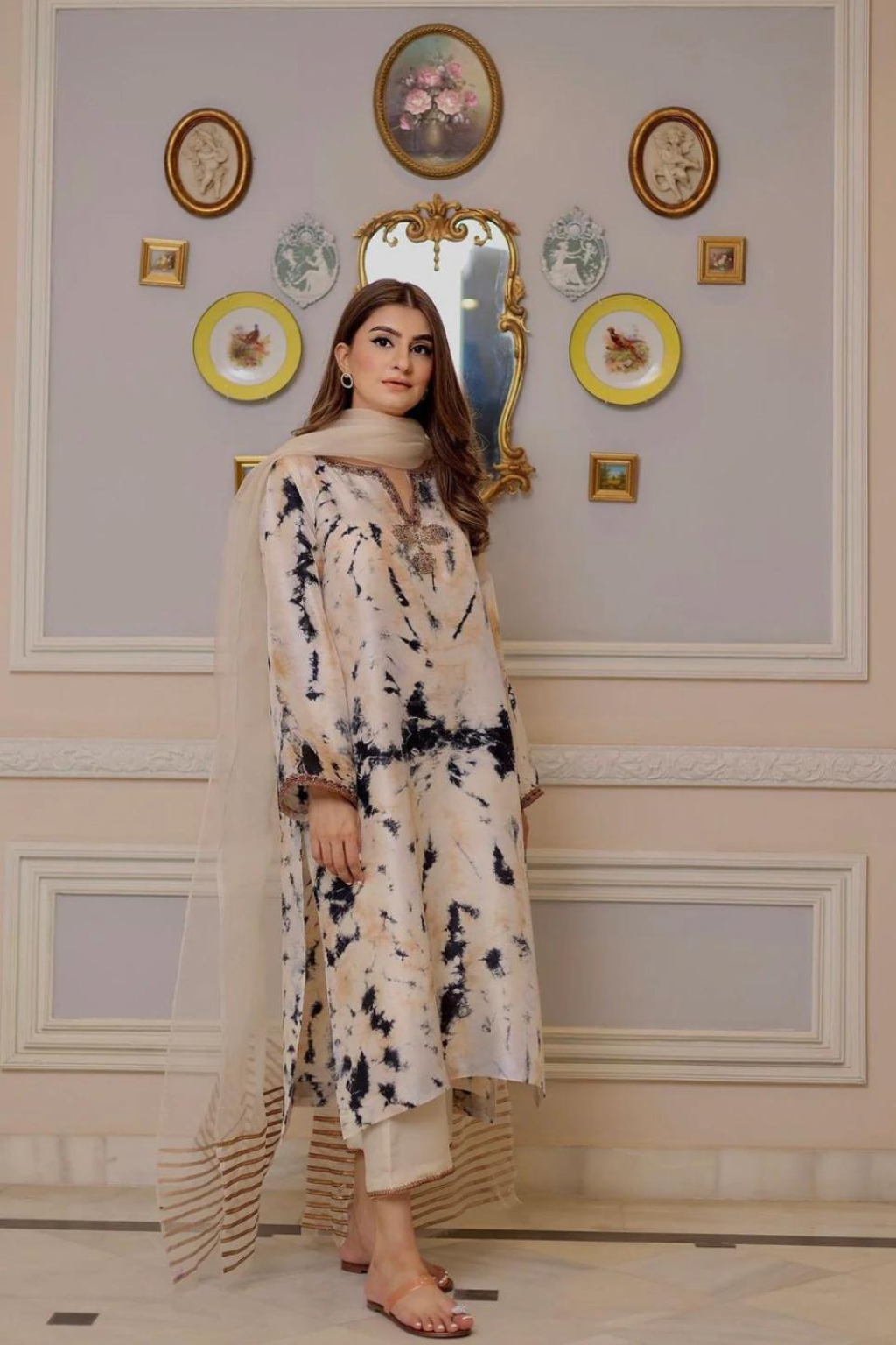 Zehra Saleem Festive Collection - Cream