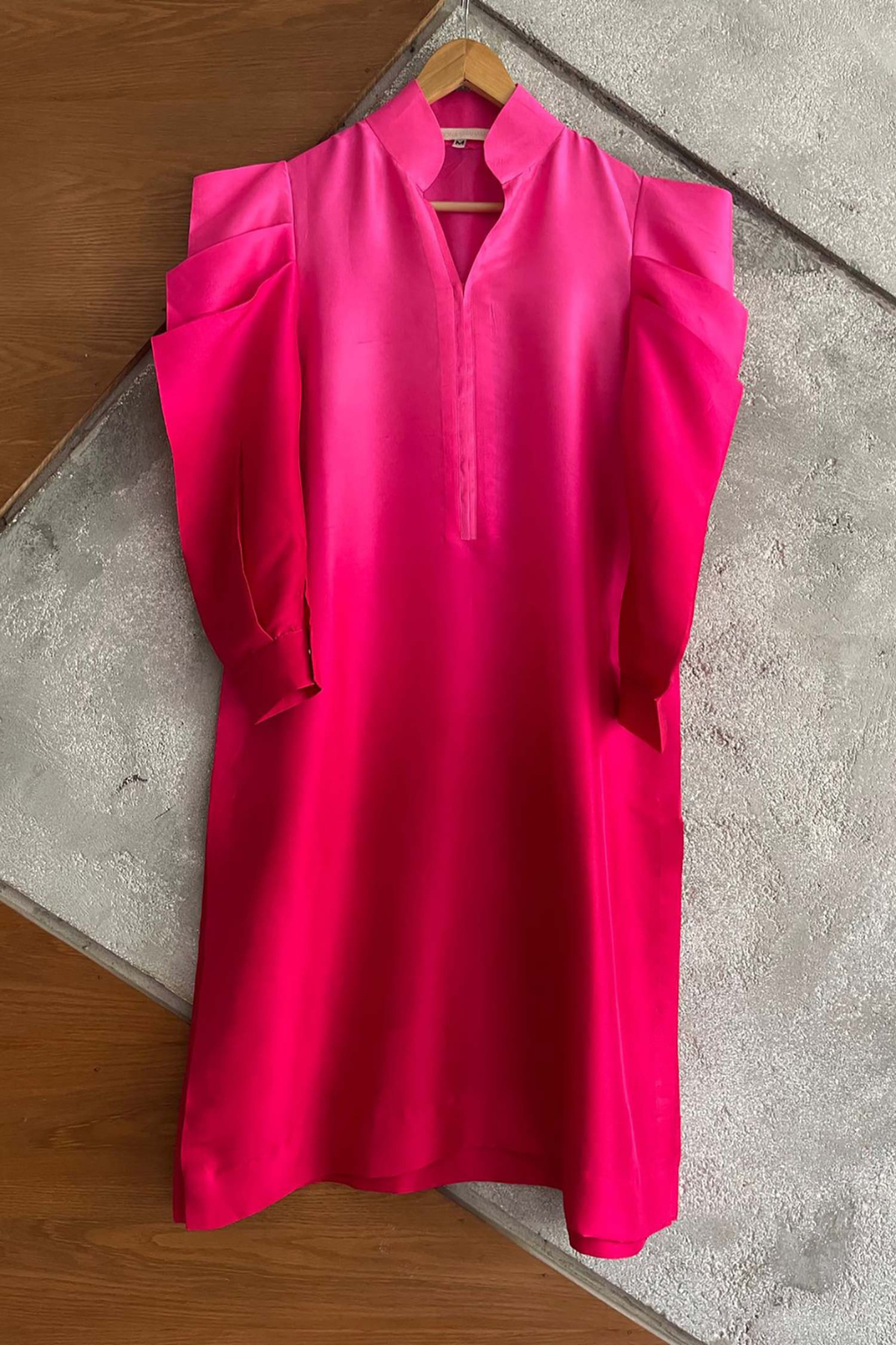 SHADED- FLUORESCENT LUXE SILK PINKISH SHADE